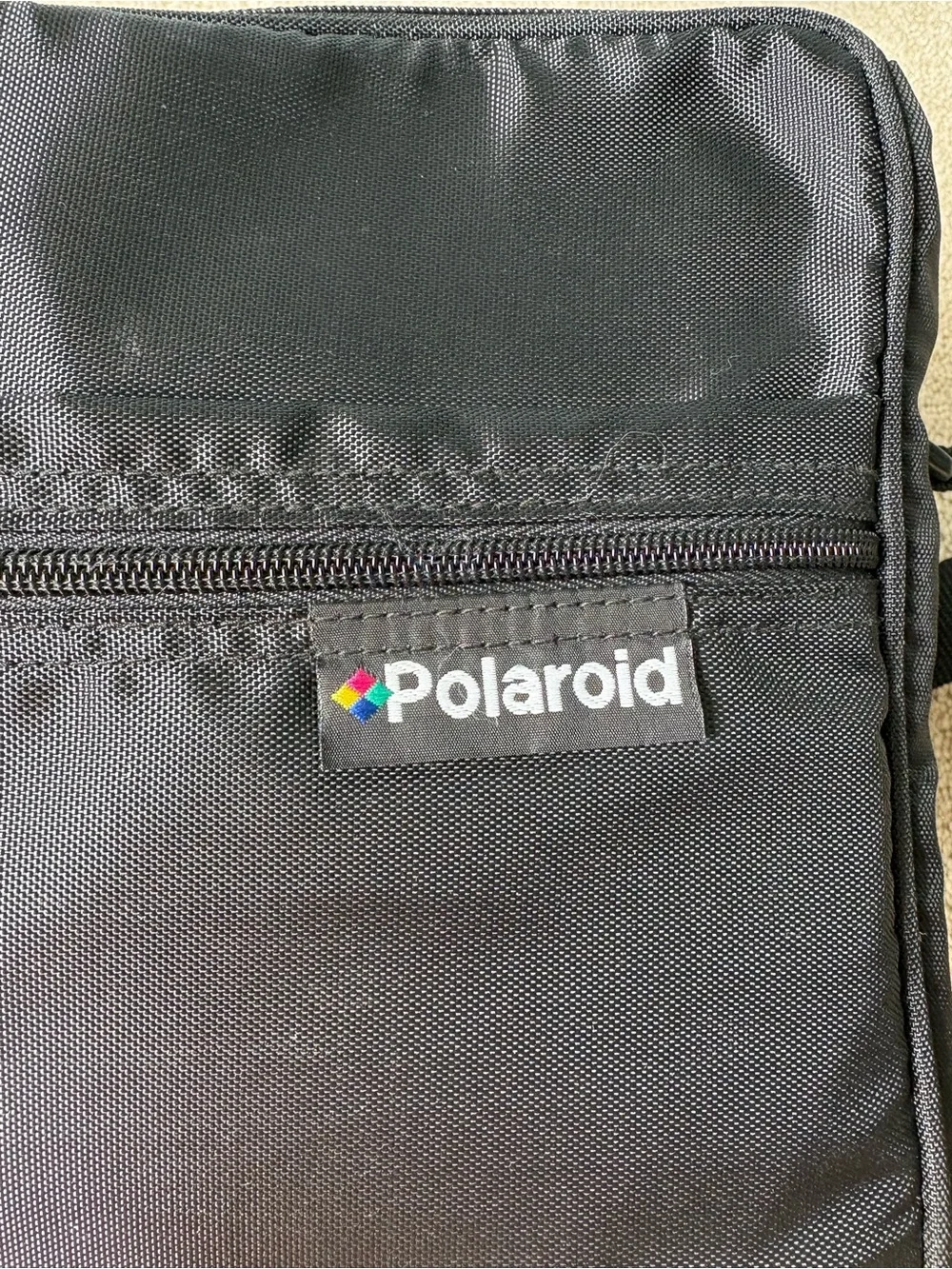 Vintage Polaroid Large Black Camera Bag Padded Crossbody Case Complete